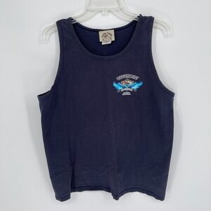 Coastal Classics Men's Navy Offshore Surf Shop Carlsbad Graphic Tank Top Size L